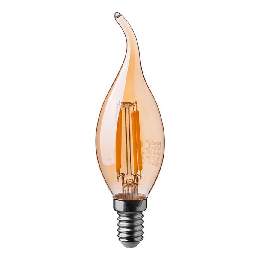 Bombilla LED FILAMENT AMBER E14/4W/230V 2200K