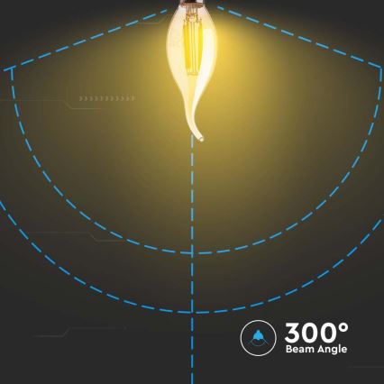 Bombilla LED FILAMENT AMBER E14/4W/230V 2200K