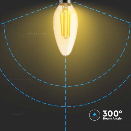 Bombilla LED FILAMENT AMBER E14/4W/230V 2200K