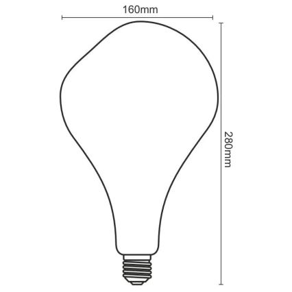 Bombilla LED FILAMENT BUMPED SMOKE ET160 E27/4W/230V 2000K