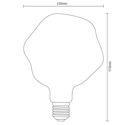 Bombilla LED FILAMENT BUMPED SMOKE G125 E27/4W/230V 2000K Ahumado