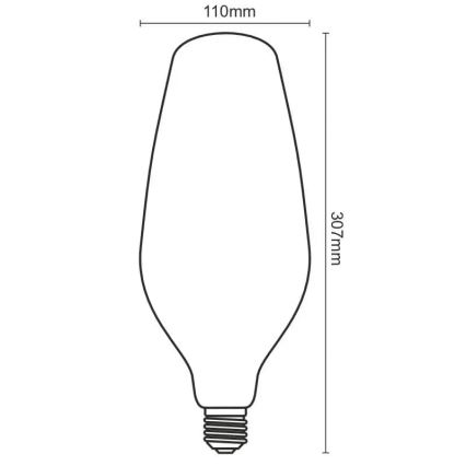 Bombilla LED FILAMENT BUMPED VINTAGE BT110 E27/4W/230V 2000K