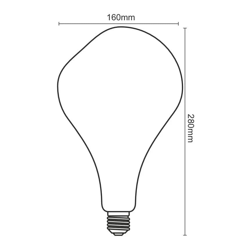 Bombilla LED FILAMENT BUMPED VINTAGE ET160 E27/4W/230V 2000K