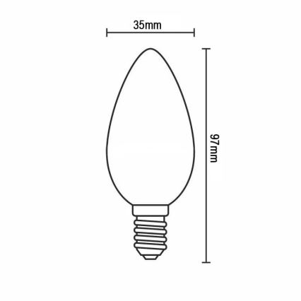 Bombilla LED FILAMENT C35 E14/4W/230V 3000K