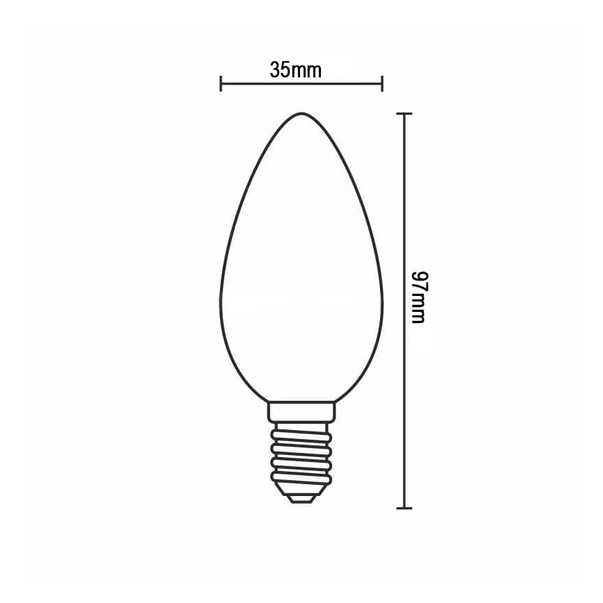 Bombilla LED FILAMENT C35 E14/4W/230V 3000K