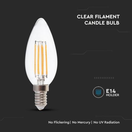Bombilla LED FILAMENT E14/4W/230V 3000K