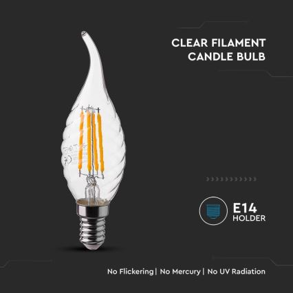 Bombilla LED FILAMENT E14/4W/230V 4000K