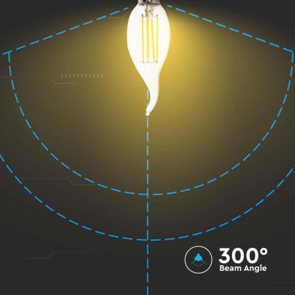 Bombilla LED FILAMENT E14/4W/230V 6500K