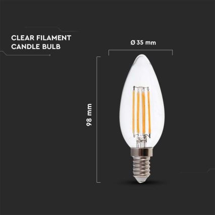 Bombilla LED FILAMENT E14/5,5W/230V 4000K