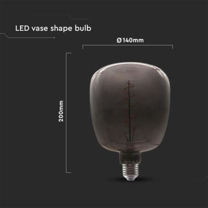 Bombilla LED FILAMENT E27/4W/230V negro