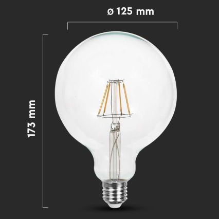 Bombilla LED FILAMENT G125 E27/10W/230V 6400K