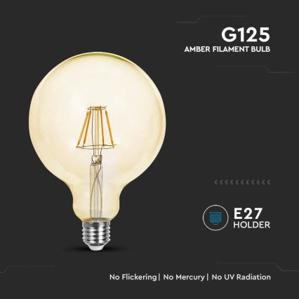 Bombilla LED FILAMENT G125 E27/12W/230V 2200K