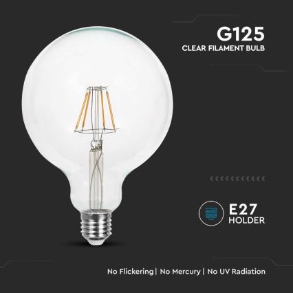 Bombilla LED FILAMENT G125 E27/12W/230V 4000K