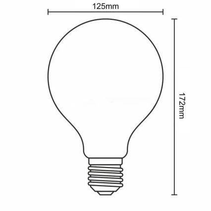 Bombilla LED WHITE FILAMENT G125 E27/13W/230V 3000K