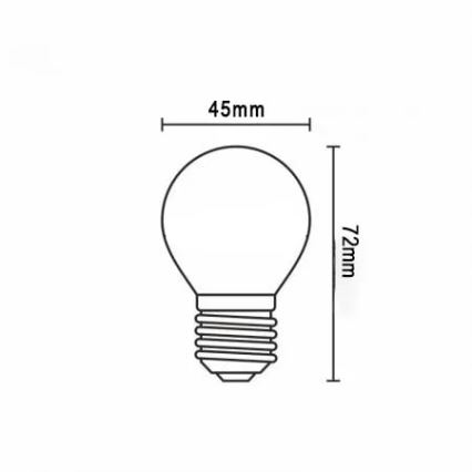 Bombilla LED FILAMENT G45 E27/4W/230V 3000K