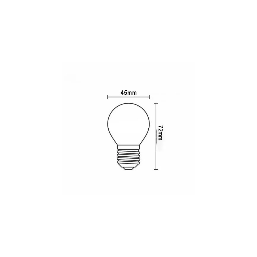 Bombilla LED FILAMENT G45 E27/4W/230V 4000K