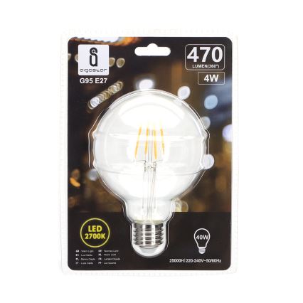 Bombilla LED FILAMENT G95 E27/4W/230V 2700K - Aigostar