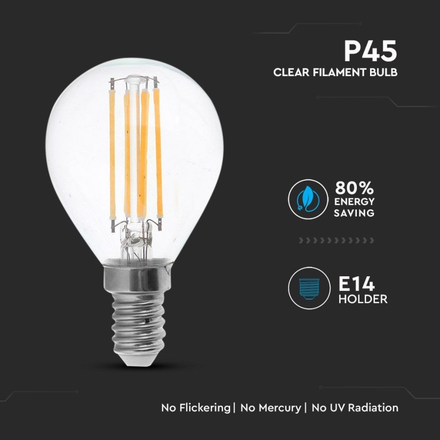 Bombilla LED FILAMENT P45 E14/4W/230V 4000K