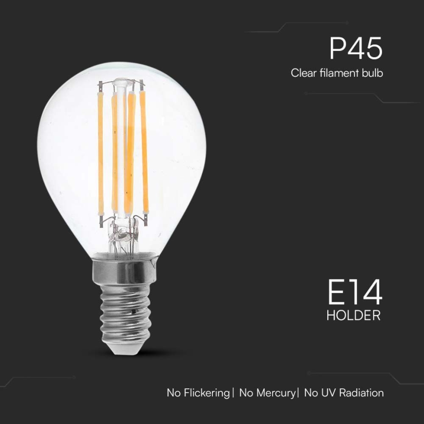 Bombilla LED FILAMENT P45 E14/6W/230V 6500K