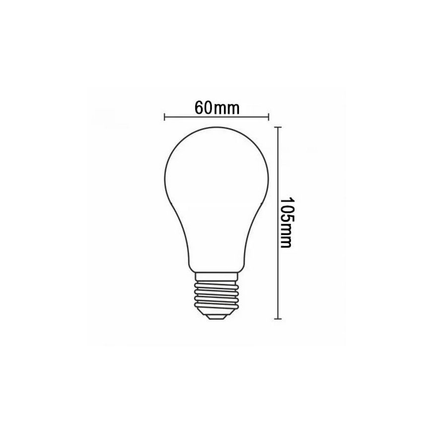 Bombilla LED FILAMENT SHAPE A60 E27/4W/230V 1800K marrón