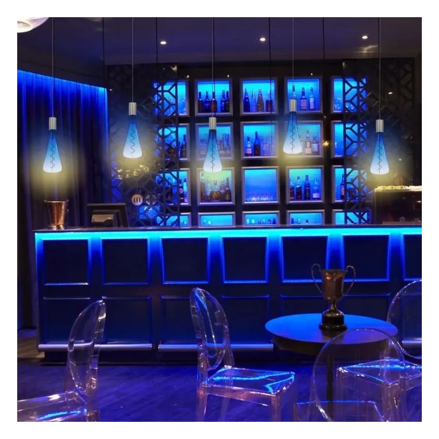 Bombilla LED FILAMENT SHAPE T110 E27/5W/230V 1800K azul