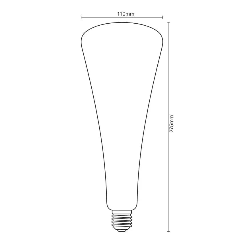 Bombilla LED FILAMENT SHAPE T110 E27/5W/230V 1800K azul