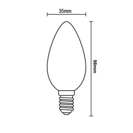 Bombilla LED FILAMENT SLIM VINTAGE C35 E14/4,5W/230V 1800K