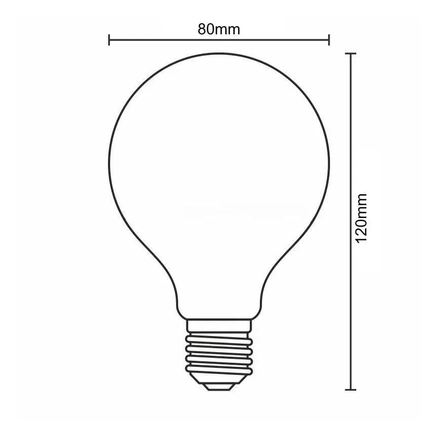 Bombilla LED FILAMENT SLIM VINTAGE G80 E27/4,5W/230V 1800K