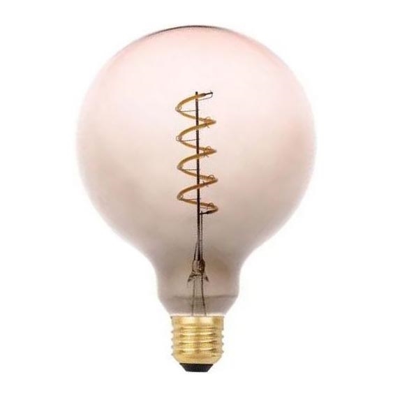 Bombilla LED FILAMENT SPIRAL G125 E27/4W/230V 2000K gris/rosa