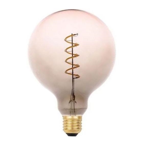 Bombilla LED FILAMENT SPIRAL G125 E27/4W/230V 2000K gris/rosa