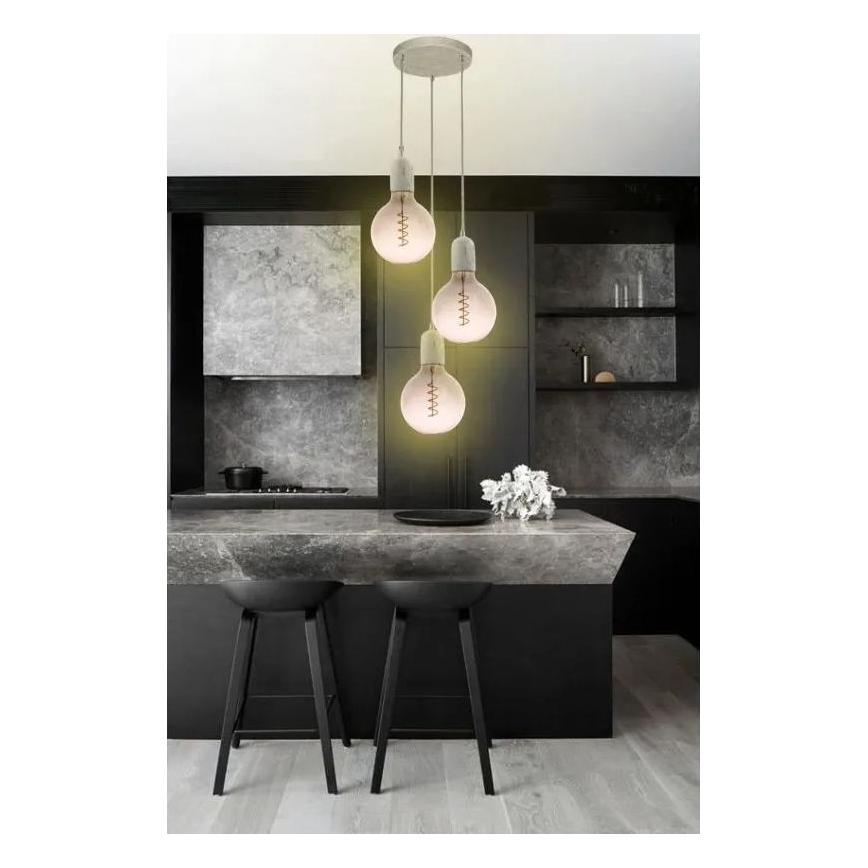 Bombilla LED FILAMENT SPIRAL G125 E27/4W/230V 2000K gris/rosa