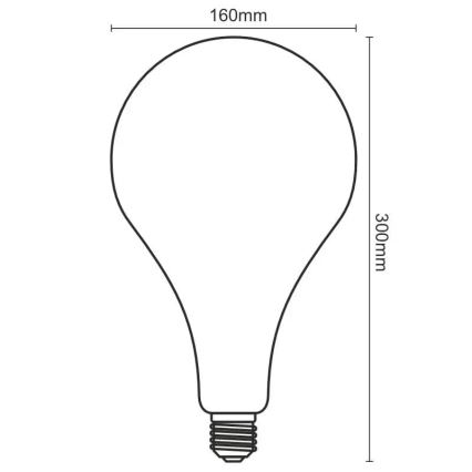 Bombilla LED FILAMENT SPIRAL VINTAGE A165 E27/4W/230V 2000K