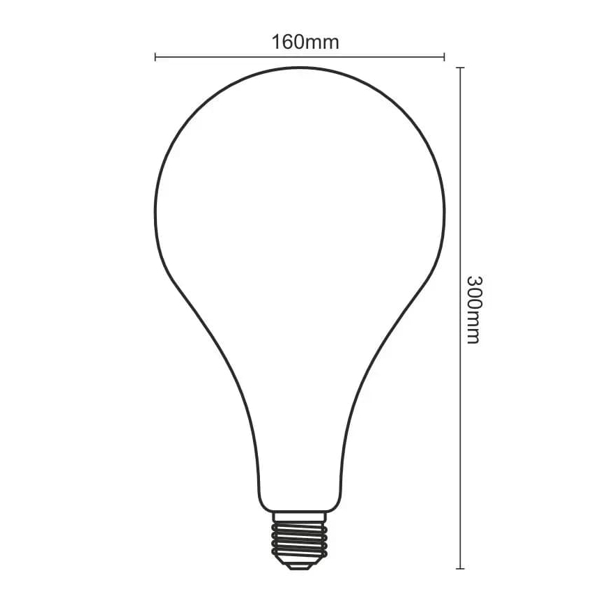 Bombilla LED FILAMENT SPIRAL VINTAGE A165 E27/4W/230V 2000K