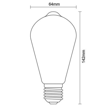 Bombilla LED FILAMENT ST64 E27/12W/230V 3000K