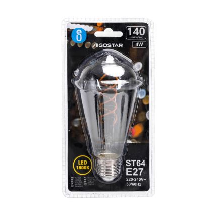 Bombilla LED FILAMENT ST64 E27/4W/230V 1800K - Aigostar