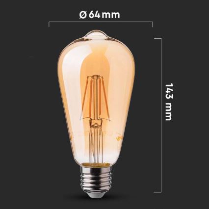 Bombilla LED FILAMENT ST64 E27/6W/230V 2200K