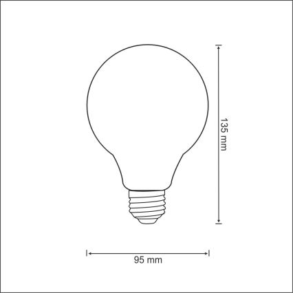 Bombilla LED FILAMENT VINTAGE E27/4W/230V 95x135mm 2000K