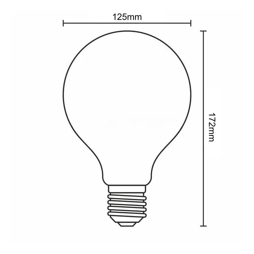 Bombilla LED FILAMENT VINTAGE G125 E27/4W/230V 2000K