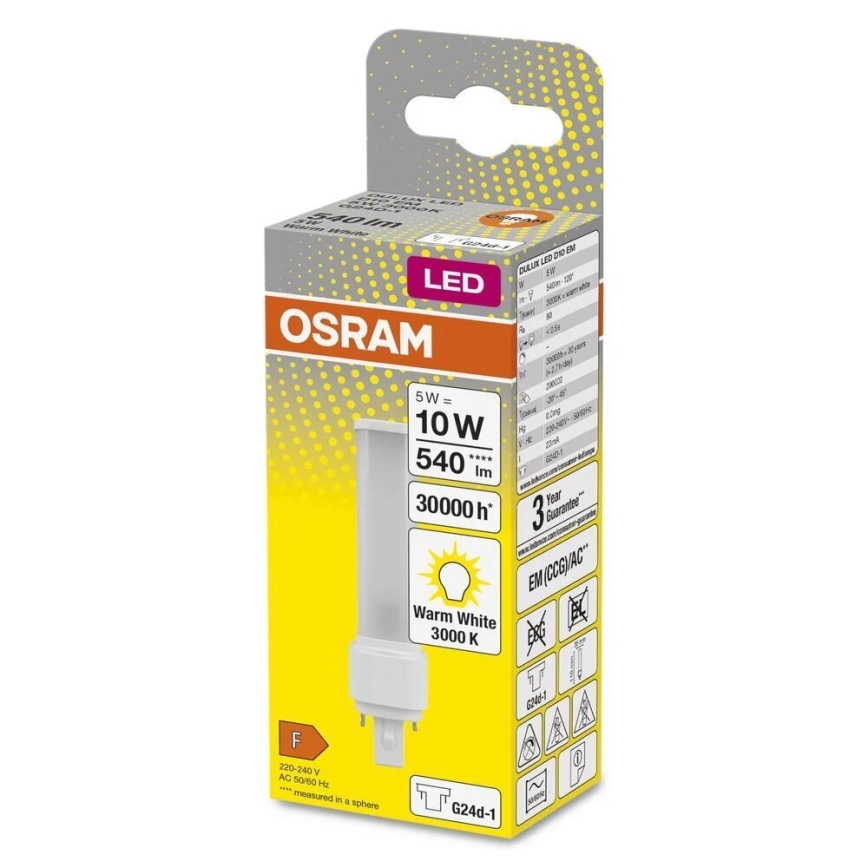 Bombilla LED G24d-1/5W/230V 3000K - Osram