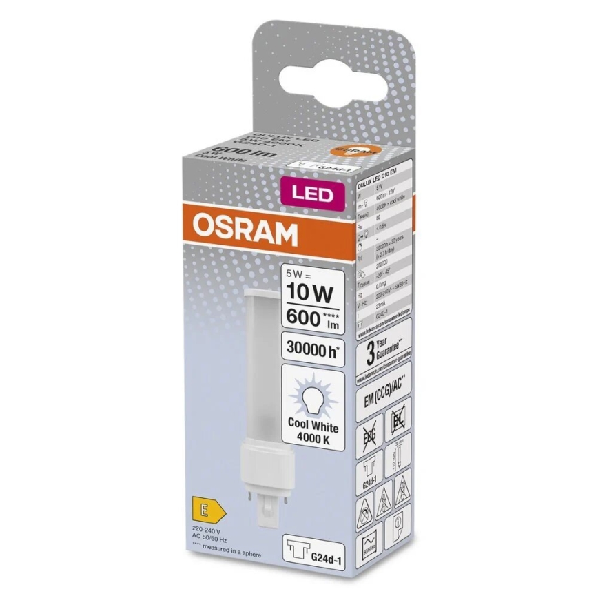 Bombilla LED G24d-1/5W/230V 4000K - Osram