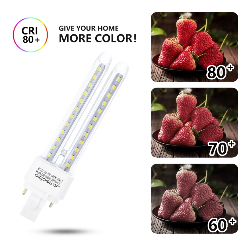 Bombilla LED G24D-3/11W/230V 6500K - Aigostar
