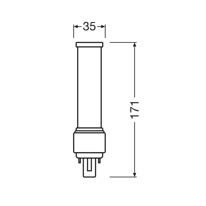 Bombilla LED G24d-3/9W/230V 4000K - Osram