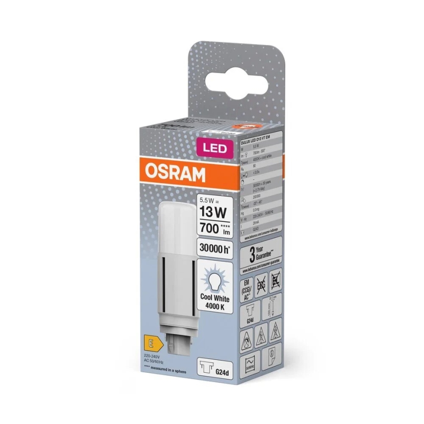 Bombilla LED G24d/5,5W/230V 4000K - Osram