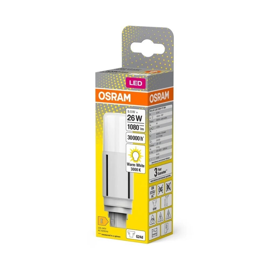 Bombilla LED G24d/9,5W/230V 3000K - Osram