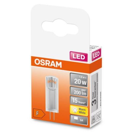 Bombilla LED G4/1,8W/12V 2700K - Osram