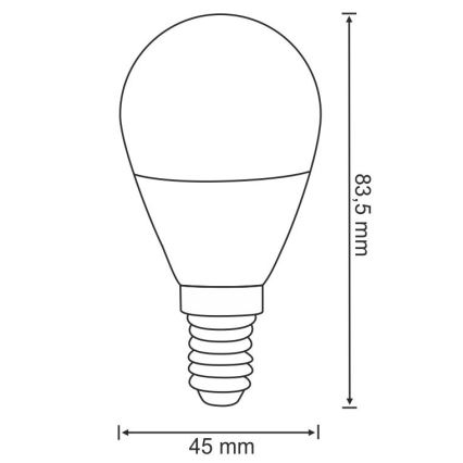 Bombilla LED G45 E14/3,5W/230V 3000K