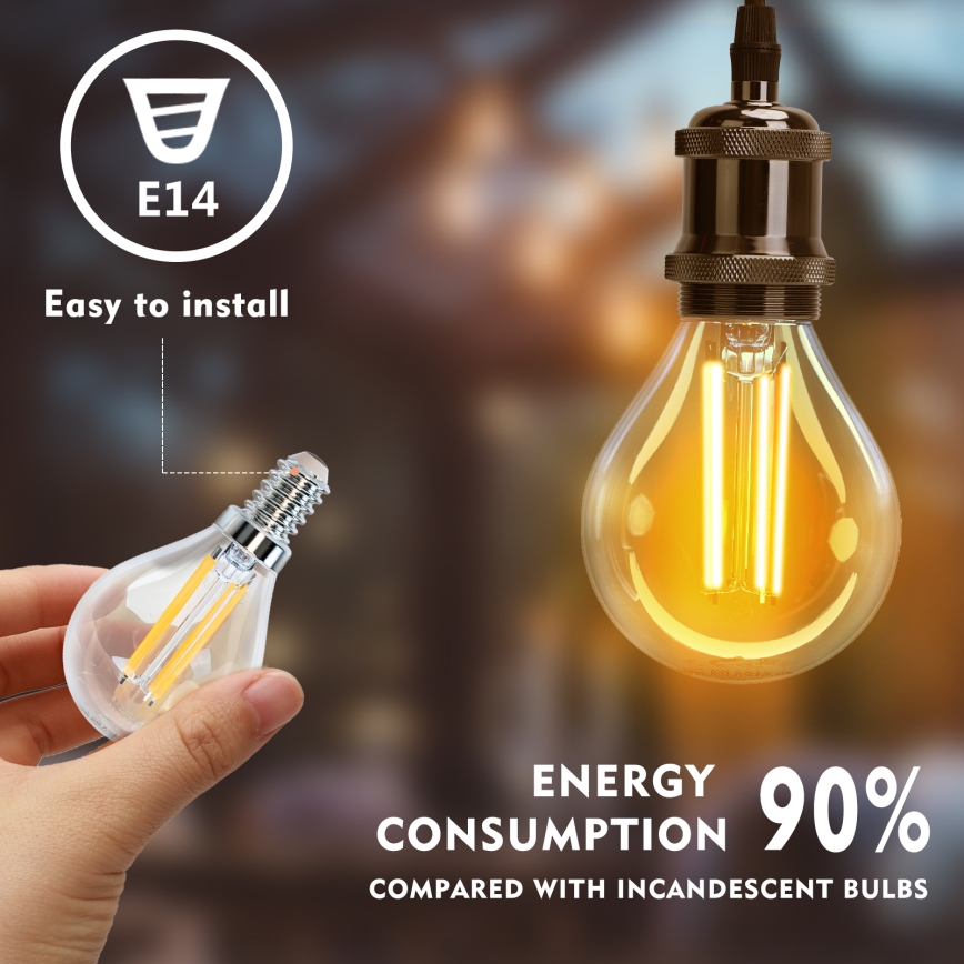 Bombilla LED G45 E14/4W/230V 2700K - Aigostar