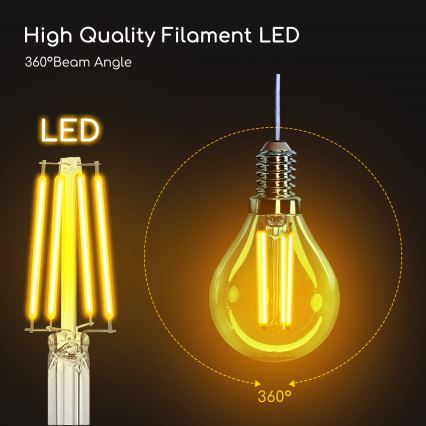 Bombilla LED G45 E14/4W/230V 2700K - Aigostar