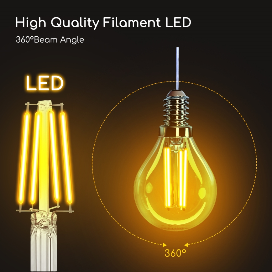 Bombilla LED G45 E14/4W/230V 2700K - Aigostar