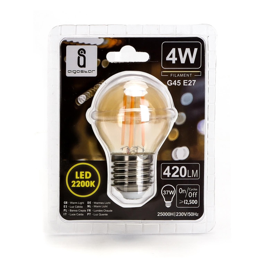 Bombilla LED G45 E27/4W/230V 2200K - Aigostar